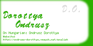 dorottya ondrusz business card